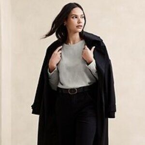 Banana Republic Medium Heather Gray Relaxed Cotton T-Shirt/NWT/S